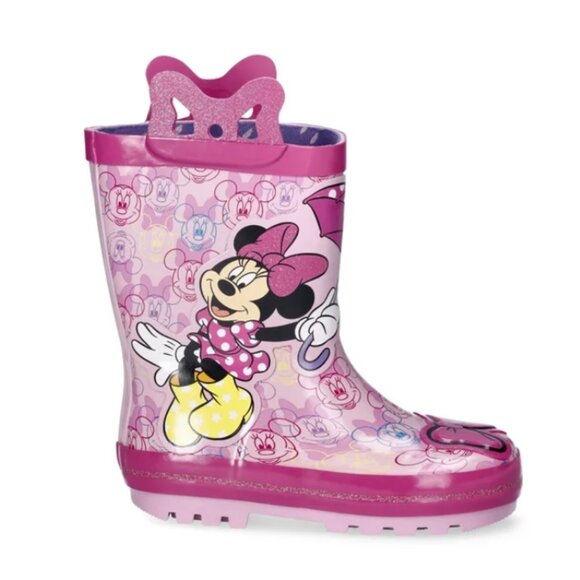 Minnie Mouse Toddler Girls Rain Boots Size 5/6 - Picture 2 of 6